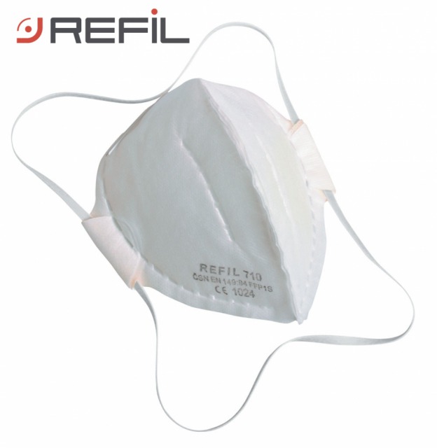 REFIL 710 FFP1         <br/><br/>Semimască pliabilă fără valvă de expirare până la 4x CMA, oferă protecţie împotriva particulelor solide şi a aerosolilor lichizi, FFP1 NR.