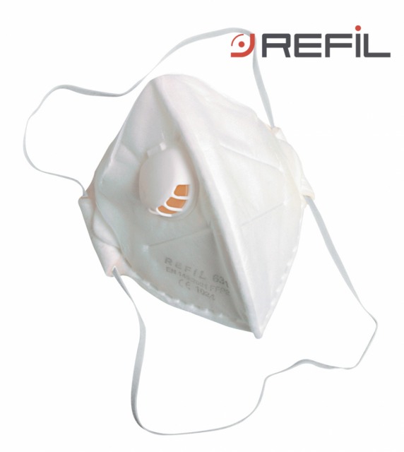 REFIL 631 FFP2              <br/><br/>Semimască pliabilă cu valvă de expirare până la 12 x CMA, oferă protecţie împotriva particulelor solide şi a aerosolilor lichizi, FFP2 NR.