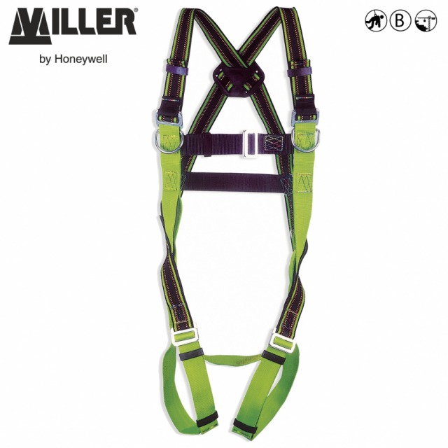 DURAFLEX® MA08      <br/><br/>2 POINT<br/><br/>Rear & front anchorage<br/><br/>BENEFITS: Elasticated webbing<br/><br/>• Greater comfort<br/><br/>• Increase durability<br/><br/>FEATURES: Stretch webbing<br/><br/>• DuraFlex® elastomer webbing<br/><br/>• Webbing repels water, oil, grease and dirt<br/><br/>• Manual chest and leg buckles<br/><br/>• 2 sternal D-rings<br/><br/>Ref.                  Size<br/><br/>- 10 028 54  - S<br/><br/>- 10 028 53 - M/L<br/><br/>- 10 049 59 - XXL<br/><br/>Conforms to EN361
