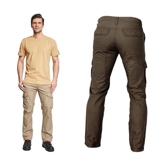 TANANA-PANTALONI<br/><br/>Pantaloni pentru barbati, croiala moderna cu un design atractiv pentru buzunare si cusaturi contrastante; Fabricat din bumbac 100%.<br/><br/>Culori: bej, maro.<br/>Marimi: S - 3XL. 