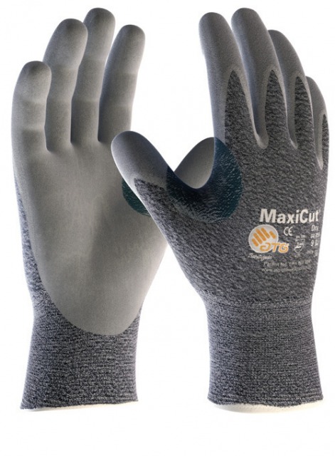 MaxiCut Dry 34-450       <br/><br/>Cod produs: 34-450<br/><br/>Manusa tricotata din fibre speciale antitaiere CutTech, nivel 3 antitaiere, intarita intre degetul mare si cel aratator, imersata partial in spuma nitrilica, respirabila, foarte bun simt tactil, confort sporit, manseta elastica.<br/><br/>Marimi: 6-11