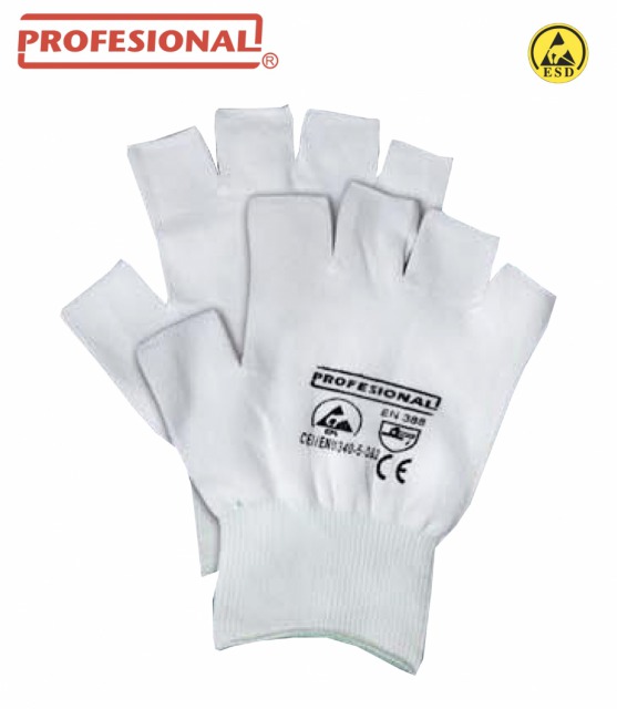 ESD Protective Gloves Trout<br/><br/>Tricot nylon ESD (fara degete).